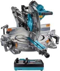 Makita LS004GM102 | 40 V Max | Radiaal afkortzaag | 260 mm | 4,0 Ah accu (1 st) | snellader | in doos | met AWS zender LS004GM102
