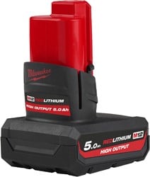 Milwaukee Accessoires M12 HB5 (High Output) | M12 High Output 5.0 Ah accu - 4932480165