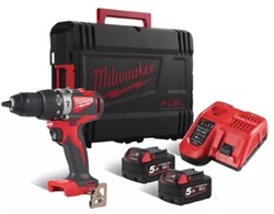 Milwaukee M18 BLPD2-502X Koolborstelloze accu compactslagboormachine (2x 5,0Ah accu)