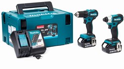 Makita DLX2220JX2 - DDF487 + DTD157 18v Boor-/schroefmachine + slagschroevendraaier 3,0 Ah accu (2 st)