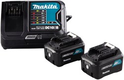 Makita Accessoires Power source kit: DC10SB lader + 2x BL1041B 12v Max (10,8V) Li-Ion schuifaccu - 4,0Ah - 191L68-0