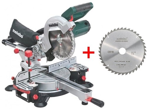 Metabo Afkortzaag KGS 216 M met trekfunctie | nieuw model + extra zaagblad - 690827000