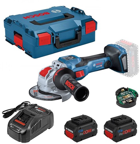 Bosch Blauw GWS 18V-15 C Professional Haakse accuslijpmachine | BITURBO 5.5Ah Procore accu's - 06019H6102