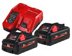 Milwaukee M18 HNRG-302 | M18 HIGH OUTPUT accuset 18V (2x 3.0Ah accu + M12-18 FC snellader) - 4933471071