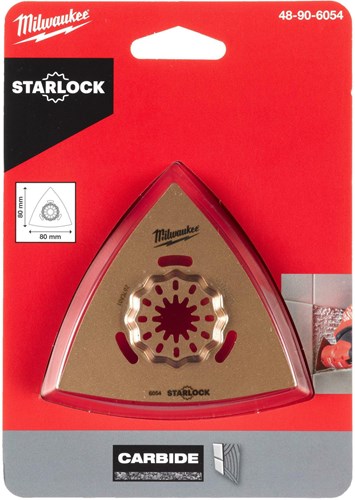 Milwaukee Accessoires Starlock - OMT SL rasp met carbidekorrel voor ruw schuren van tegellijm, mortel en hout - 80mm - 1 stuk - 48906054-3
