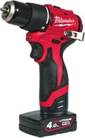 Milwaukee M12 BLPDRC-402C Compact Koolborstelloze Accu klopboorschroefmachine (2x 4,0Ah accu) - 4933500424-2