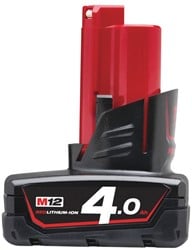 Milwaukee M12 B4 Accu (12 V / 4.0Ah Redlithium-Ion) - 4932430065