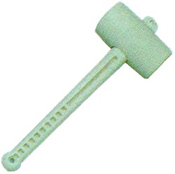 Melkmeisje Rubber tegelhamer, wit, vlekvrij 55mm. - MM781055