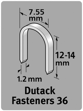 Dutack niet serie 36 cnk 12mm blister/1000 st. - 5011010