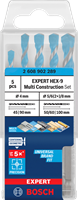 Bosch Accessoires EXPERT Borenset HEX-9 | MultiConstruction | 4-delig | 4/5/6/8 - 2608902289-2