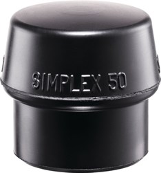 Halder Kunststofhamerkop | hoofd-d. 50 mm | rubber zwart middelhard | 1 stuk - 3202.050 3202.050