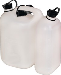 Hunersdorff Dubbele jerrycan voor brandstof | inhoud 5,5 + 3 l | natuur HDPe | L316xB145xH312mm | 1 stuk - 824900 824900