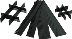 LA-KA-PE Onderste deel | voor transportstapelbak hoogte 40 mm | PP antraciet | 10 stuks - TRK 40/5 TRK 40/5