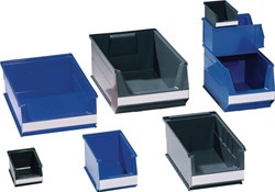 Lockweiler Magazijnbak | L350/300xB210xH200 mm | PE-regeneraat grijs | 10 stuks - 19100314 19100314