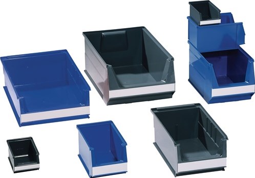 Lockweiler Magazijnbak | L230/200xB150xH130 mm | PE-regeneraat grijs | 25 stuks - 19100414 19100414