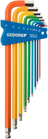 Gedore H 42 CKEL-09 | Stiftsleutelset multicolor | 9 delig | - 3297470