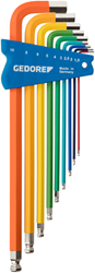 Gedore  H 42 CKEL-09 | Stiftsleutelset multicolor | 9 delig | - 3297470