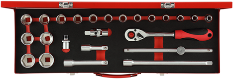 GEDORE RED R68003016 Dopsleutelset 1/2 inch TX E10-24T30-70 16-delig