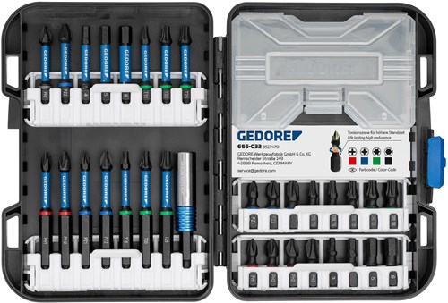 Gedore Torsiebitsortiment | 1/4" | 32-dlg | PH+PZ+IN+TX - 3517470