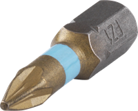 Wolfcraft Torsie TiN-bits | Kruiskop PZ1 | 2 stuks - 1325000