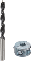 Wolfcraft Deuvelboor | Met centerpunt + D-stop | Ø10mm | 1 stuk - 2733000