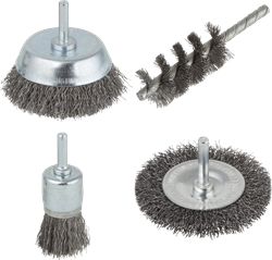 Wolfcraft Draadborstel set | Ronde schacht | 4-delig | 1 set - 2133000