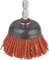 Wolfcraft Nylon-komborstel | Rood | 6-kant schacht | Ø50mm | 1 stuk - 1505000