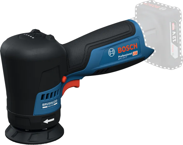 Bosch Blauw GPO12V-77 Accu polijstmachine (zonder accu/lader, steunpad, polijstpad) - 06019L3003-2
