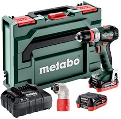 Metabo PowerMaxx BS 12 BL Q + Quick hoekadapter Accu Boorschroefmachine 12V | 2 x 4.0 Ah, ASC 55 | metaBOX 118 - 601045920