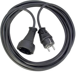 Brennenstuhl Kwaliteits kunststof verlengsnoer 5m zwart H05VV-F 3G1,5 - 1165440