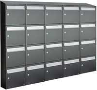Allux Flow Set 5-Breed, 4-Hoog Met Dak Antraciet - 40040065_5x4d