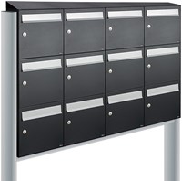 Allux Flow Set 4-Breed, 3-Hoog Met Dak Op Statief Zwart - 40040070_4x3ds