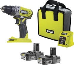 Ryobi R18PD2-220S | ONE+ | 18V Snoerloze Klopboormachine (2x 2.0Ah)  5133004459