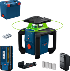 Bosch Blauw GRL 18V-3-31 G | Accu rotatielaser 18V groen in L-BOXX 374 (1x 4.0Ah ProCORE accu + GAL 18V-40 lader) - 0601061G00