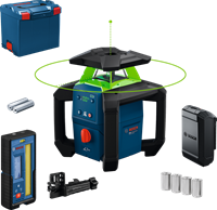 Bosch Blauw GRL 18V-4-34 CVG | Accu rotatielaser 18V groen + LR45 in L-BOXX (1x 4.0Ah ProCORE accu + GAL 18V-40 lader) - 0601061H00