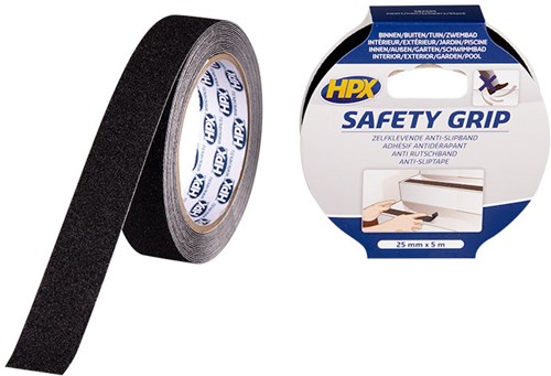 HPX Anti-slip tape | Zwart | 25mm x 5m - SB2505 SB2505