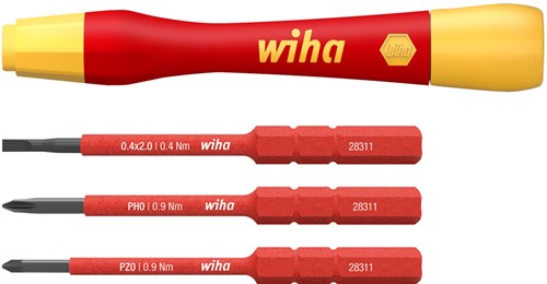 Wiha 43167 | Fijnschroevendraaierset | PicoFinish® | slimVario® electric | 4-delig - 43167
