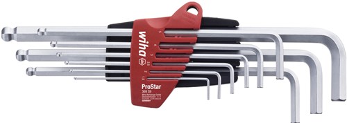 Wiha 07192 | Stiftsleutelset in ProStar houder | Zeskantkogelkop | 10-delig - 07192