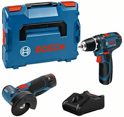 Bosch Blauw Combopack | 12V | GSR 12V-15 + GWS 12V-76 +2x2.0Ah + GAL 12V-40 (L) - 0615990N2U