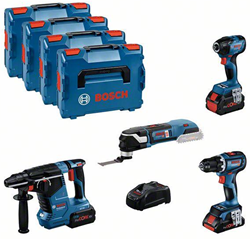 Bosch Blauw 4-delige Combopack | GSR + GDR + GBH + GOP in L-Boxx - 0615990N34