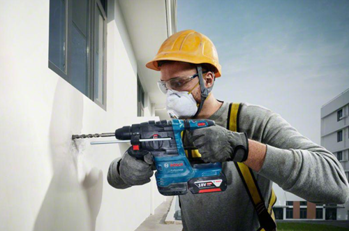 Bosch Blauw GBH 18V-22 Accu Boorhamer + Stofafzuiging GDE 18V-12 | 2 x 4,0 Ah accu | In L-Boxx - 0611924003-2