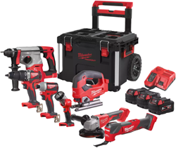 Milwaukee M18 FPP7C-503P | Powerpack 7-delige | 18V | Accu combiset (3x 5.0Ah) | Packout Trolley - 4933498006