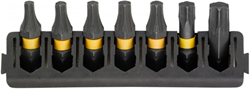 DeWalt Accessoires Bitset | Houder + IMPACT Torsion | 25 mm | T15 x1, T20 x2, T25 x2, T30 x1, T40 x1 - DT70816-QZ