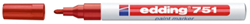 Edding Lakmarker | rood | streepbreedte 1-2 mm ronde punt | 10 stuks - 4-751002 4-751002