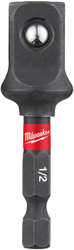 Milwaukee Accessoires Dopadapter: 1/4" Hex - 1/2" aandrijfvierkant -1pc - 4932478803
