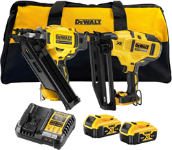 DeWalt DCK246P2-QW Accu Afwerktacker DCN660 en Constructietacker DCN930 | 18v 5.0Ah in tas - DCK246P2-QW