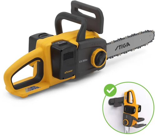 Stiga CS 300e | Accu Kettingzaag | 3 serie | 1,0 kW | inductie | 30 cm | 15 m/sec | exclusief accu/lader, incl docking station - 273400001/ST1