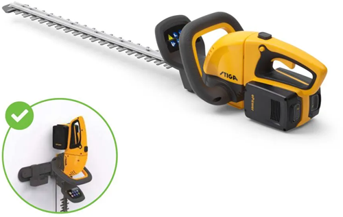 Stiga HT 300e Accu Heggenschaar | 3 serie | 0,3 kW | koolborstels | 54 cm | 30 mm | 180° draaibaar | exclusief accu en lader - 273300001/ST1-2