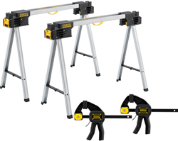 Stanley handgereedschap Opvouwbare Zaagbok TWIN PACK FMST1-75763 actie met twee lijmklemmen - FMST1-75763SB