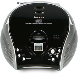 Lenco Draagbare stereo FM-radio met CD-speler Zwart/zilver - SCD-24 BL/SI